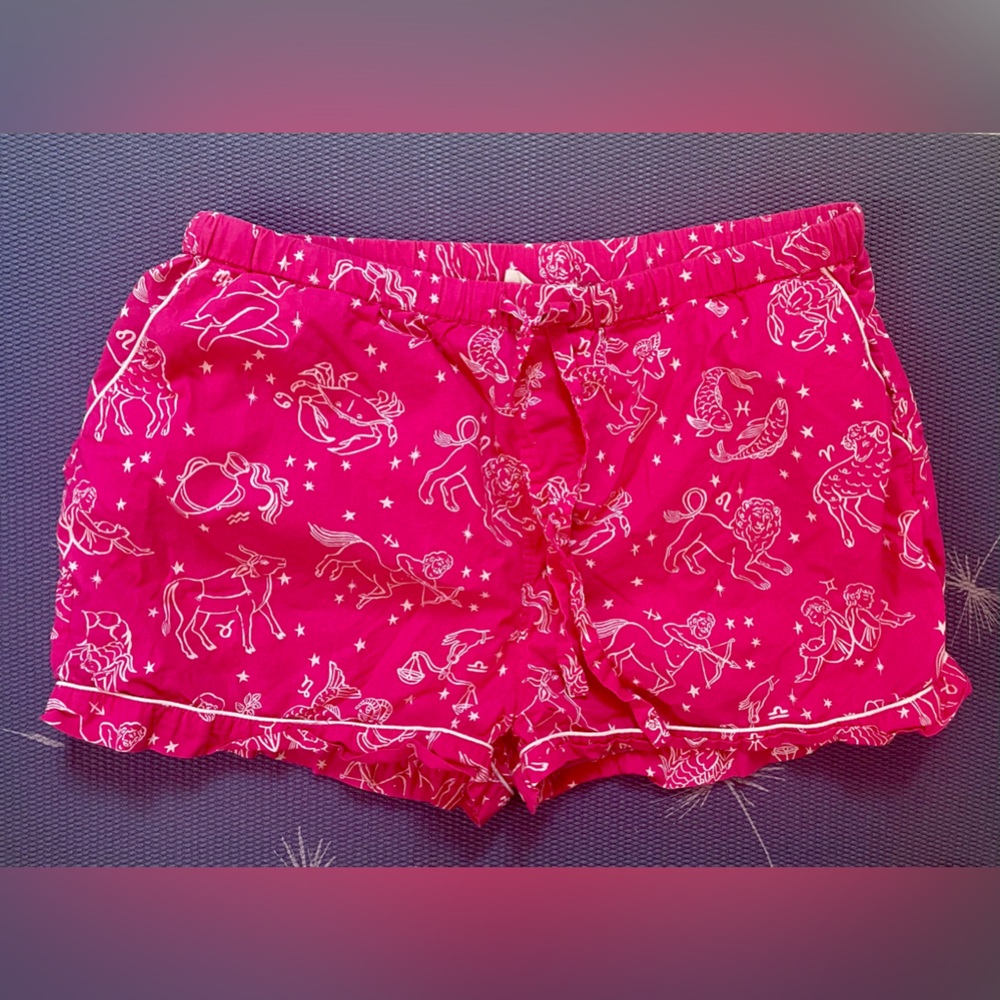 Printfresh Daily Horoscope Pink Sleep Shorts Large